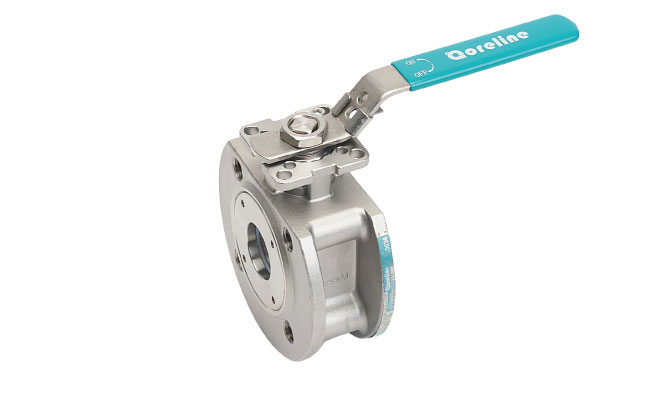 Wafer ball valve with ISO5211