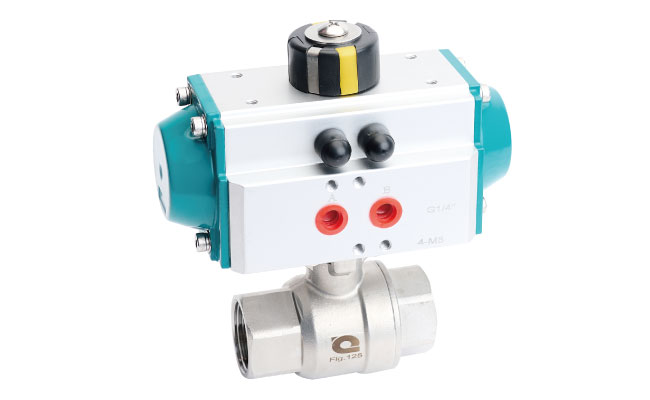 2pc threaded ball valve with mounting pad