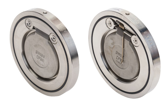 Thin wafer check valve