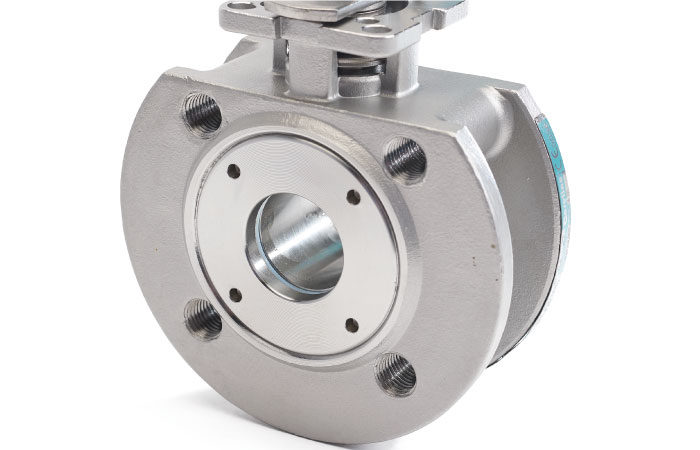 Wafer ball valve with ISO5211