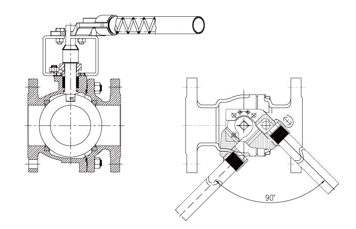 Spring return safety handle